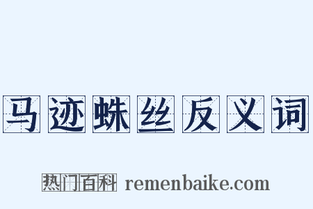 马迹蛛丝反义词是什么意思的图片